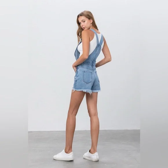 Insane Gene Jean Shorts Overalls Size Small - Picture 14 of 16